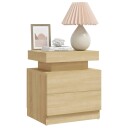 vidaXL Nattbord sonoma eik 45x35x52 cm sponplate