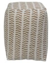 Nordstrand Home Sidepuff   28x28x40 cm   Beige med mønster   Praktisk puff fra