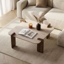 Coffee Table Nordure Travertin Valnöt -