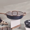 Zwilling Milano traktørpanne med glasslokk 28 cm dypblå