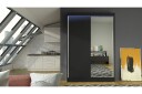 Garderobe + LED - Svart