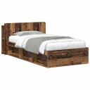  Sengeramme med oppbevaring Gammelt tre 100 x 200 cm