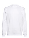Weekday Relaxed Long Sleeved Cotton T Shirt   White   XS