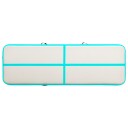 vidaXL Oppblåsbar gymnastikkmatte med pumpe 500x100x20 cm PVC grønn