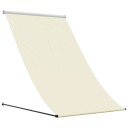  Uttrekkbar markise kremhvit 150x150 cm stoff og stål 368758