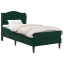  Sengestamme med hodegjerde 2 pcs Mørkegrønn 90 x 190 cm Fløyel