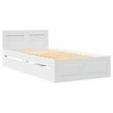  Sengeramme med hodegavl hvit 100x200 cm konstruert tre 8721102855801