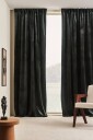 Jotex SIMONE RECYCLED gardin med multifunksjonsbånd 2-pk Svart 1688160-07-250 1688160-07-300