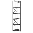  Bokhylle Svart eik 40 x 30 x 188 cm Konstruert tre