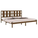 vidaXL Sengeramme honningbrun heltre furu 200x200 cm