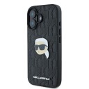 Karl Lagerfeld iPhone 16 Mobildeksel Hardcase Monogram Karl Head Pin Svart