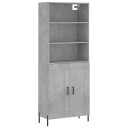 vidaXL Highboard betong grå 69,5x34x180 cm konstruert tre 8720845933364