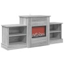 vidaXL Elektrisk peis Grå Sonoma 110 x 30 x 50 cm Konstruert tre