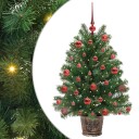  Kunstig juletre med 150 LED med stativ grønn 95 cm PE og PVC