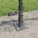  Gjerdepåle Grå 10 x 0,5 m 50 mm nett Stål og PVC