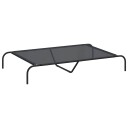 Vidaxl Forhøyet Hundeseng Svart 130X80X20 cm Tekstil Og Stål