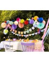 Pastellfarget Happy Birthday Girlander 163x12 cm