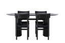 Venture Home Isolde Spisegruppe 180 cm Oval med 4 Montros Stoler Sort