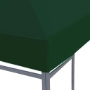 vidaXL Toppduk til paviljong 310 g/m² 3x3 m grønn