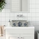 vidaXL Benkeservant flerfarget rektangulær 46x35,5x13 cm keramikk