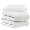 vidaXL Dyne med pute 2 stk. Hvit Mikrofiber