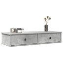  Vegghylle med skuffer betonggrå 100x37,5x19 cm konstruert tre 8721158649935