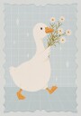 Cute Duck with Daisies Plakat / 40x50