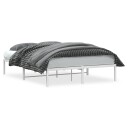 vidaXL Sengeramme i metall hvit 140x200 cm 8721012304772