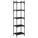  Bokhylle 5 etasjer svart 40x30x154 cm konstruert tre 8721012194199