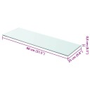 vidaXL Hyllepaneler 2 stk klart glass 80x25 cm