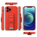 Hurtel Rope Case Silikon Lanyard Cover Veske Lanyard Strap For Samsung Galaxy S22 + (S22 Plus) Svart