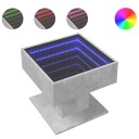  Salongbord med LED betonggrå 50x50x45 cm konstruert tre 847528