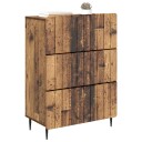 vidaXL Skuffeskap Gammelt tre 66 x 34,5 x 92 cm Konstruert tre