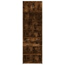  Oppbevaringsskap røkt eik 70x42,5x225 cm konstruert tre
