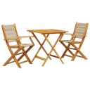  Bistrosett 3 deler beige polypropylen og heltre 3281879