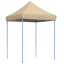  Sammenleggbart partytelt pop-up beige 200x200x306 cm 4004983