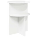 vidaXL Sidetabell Høgglans hvit Ø 39,5 x 55 cm Konstruert tre