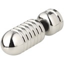 E-stim Systems E-stim Large Deviant Electrode Butt Plug    - Sølv