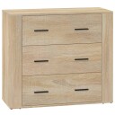 vidaXL Skjenk sonoma eik 80x33x70 cm konstruert tre