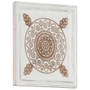 vidaXL Kunst Dekor 2 pcs Brun og hvit 40 x 40 x 1,5 cm Konstruert tre
