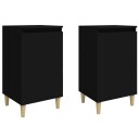 vidaXL Nattbord 2 stk svart 40x35x70 cm konstruert tre