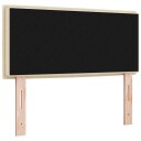 Sengegavl Linjer Design Krem 80 cm Stoff