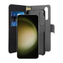 Puro 2-i-1 Lommebokdeksel til Samsung Galaxy S24+ - Økologisk Skinn, Svart