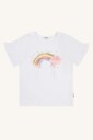 Hust & Claire Alma Rainbow t skjorte til barn   white   128