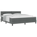  Box Spring Seng med madrass Mørk grå 180x200 cm Stoff
