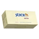 Stick"n Notisblokk 12 st 38x50 100 Blad Gul