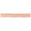 vidaXL Vegghylle lysebrun 80x10x6 cm behandlet heltre eik