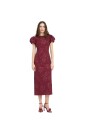 ROTATE Jacquard Midi Puffy Dress Kjole Burgunder 36