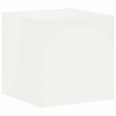 vidaXL Planteholder Hvit 40 x 40 x 40 cm Stål