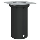 Utendørs gulvlampe firkantet svart 10,5x10,5 cm støpt aluminium